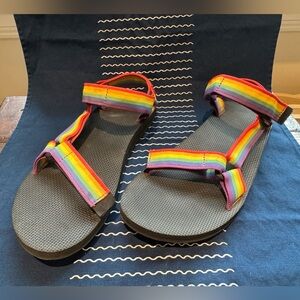Rainbow Tevas, Size 12